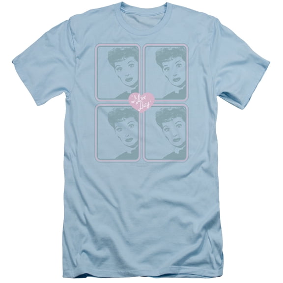 I Love Lucy Lucy Squared S/S Adult 30/1 T-Shirt Light Blue
