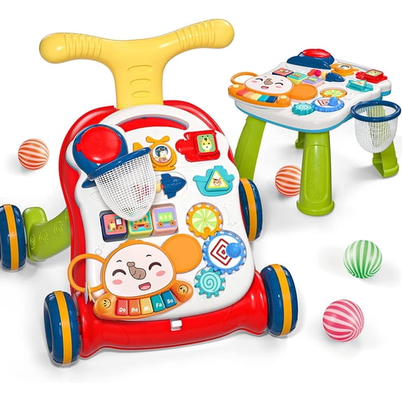Andador de aprendizaje sentado a pie CUTE STONE para bebés 2 en 1