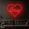 thumbnail image 4 of C-CRAFT Love Heart Neon Led Light Up 18 inch for Valentine Wedding Party Wall Decor, 4 of 5