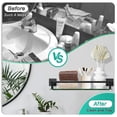 thumbnail image 4 of Woindo Bathroom Glass Shelf with Full-coverage Railing, Floating Tempered Glass Bathroom Wall Shelf Rectangle 16 Inch Shelves Black Bracket Mount Modern, 4 of 8