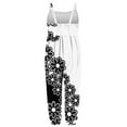 thumbnail image 5 of Penkiiy Toddler Girls Kids Chinese Style Black & White Printed Jumpsuit Playsuit Strap Romper Summer Outfits Clothes 1-2 Years White, 5 of 5