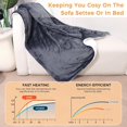 thumbnail image 3 of TEMOGU-Heated Blanket Electric Blanket Grey 50x60in, 10 Levels &1-9H Timer Auto-Off, Machine Washable, Soft Flannel Sherpa Full Body Warming, Sofa Bed Office Use, Heating Blanket, 3 of 4
