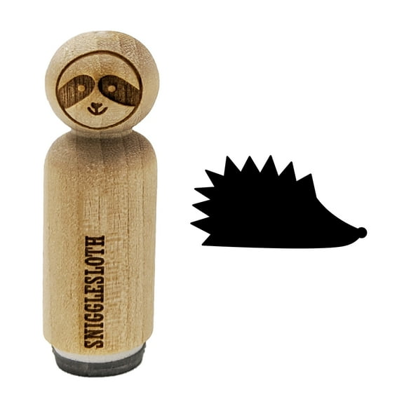 Hedgehog Profile Solid Rubber Stamp for Scrapbooking Crafting Stamping - Medium 1 Inch