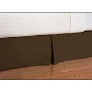 Home Trends 250-Thread Count, Cotton Twill Bed Skirt, Brown