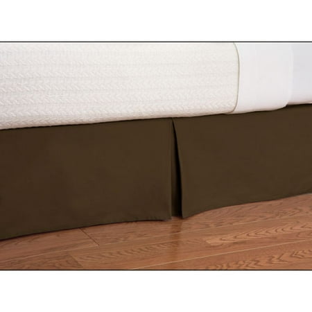 Home Trends 250-Thread Count, Cotton Twill Bed Skirt, Brown