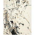 thumbnail image 3 of SAFAVIEH Bella Christiana Abstract Paint Splatter Wool Area Rug, Ivory/Grey, 8' x 10', 3 of 9