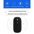 thumbnail image 4 of CAROOTU 5.1 Bluetooth 1800 DPI Bluetooth Wireless Mute Slim Mouse For Ipad Mac Android Tablet Laptop Smart Phones, 4 of 5