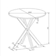 thumbnail image 3 of 31.5" Modern Round Dining Table with Detachable Printed White Marble Table Top, End Table with Metal Crossed Legs, Easy to Assemble, Leisure Coffee Table for Livingroom Kitchen, White, 3 of 9