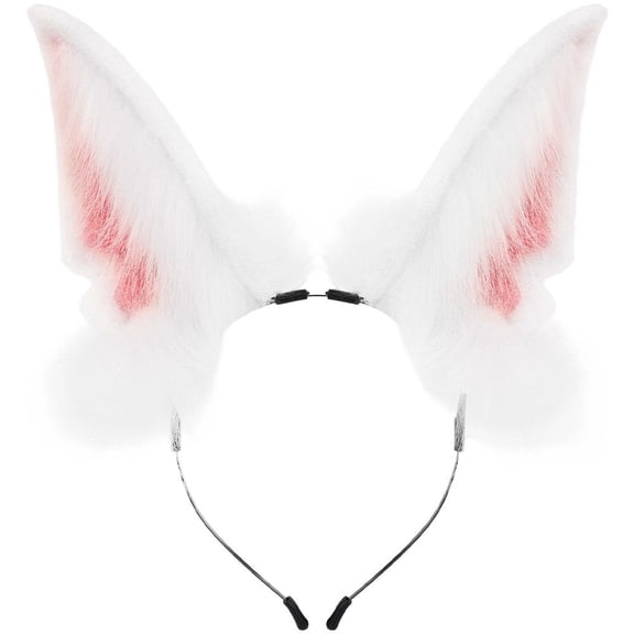 Wolf Fox Ears Headband Furry Animal Ear Hairband Animal Hair Hoop Animal Headwear Head Accessories for Anime Dress