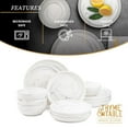 thumbnail image 2 of Thyme & Table Dinnerware Grey Marble Stoneware, 12 Piece Set, 2 of 6