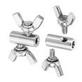 thumbnail image 1 of Unique Bargains 304 Stainless Steel 4mm Hole Wire Rope Clips, 2Pcs Wire Rope Clamp Fasteners Screws, Silver, 1 of 7