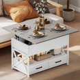 thumbnail image 2 of HOMCOM Lift Top Coffee Table, Center Table with Hidden Compartments, Grey, 2 of 10