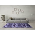 thumbnail image 3 of Ahgly Company Machine Washable Indoor Square Solid Blue Modern Area Rugs, 4' Square, 3 of 4