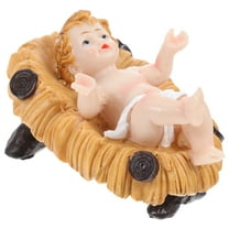 Baby Jesus Resin Statue for Desktop and Shelf Decor Multi Small Size 2.5x1.8 Inches Elegant Craftsmanship