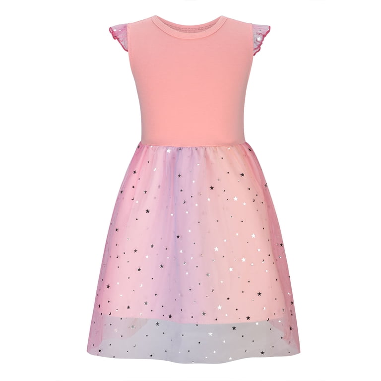 YWDJ Girls Casual Dress Girls Dresses Toddler Summer Clothes Kid Birthday  Party Sleeveless Dress 18 Month-6 Years Old Pink 18-24 Months