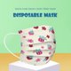 thumbnail image 5 of Mascarilla facial HUOGUO con estampado de abeja desechable, 3 capas, 100 unidades, adulto, 5 of 5