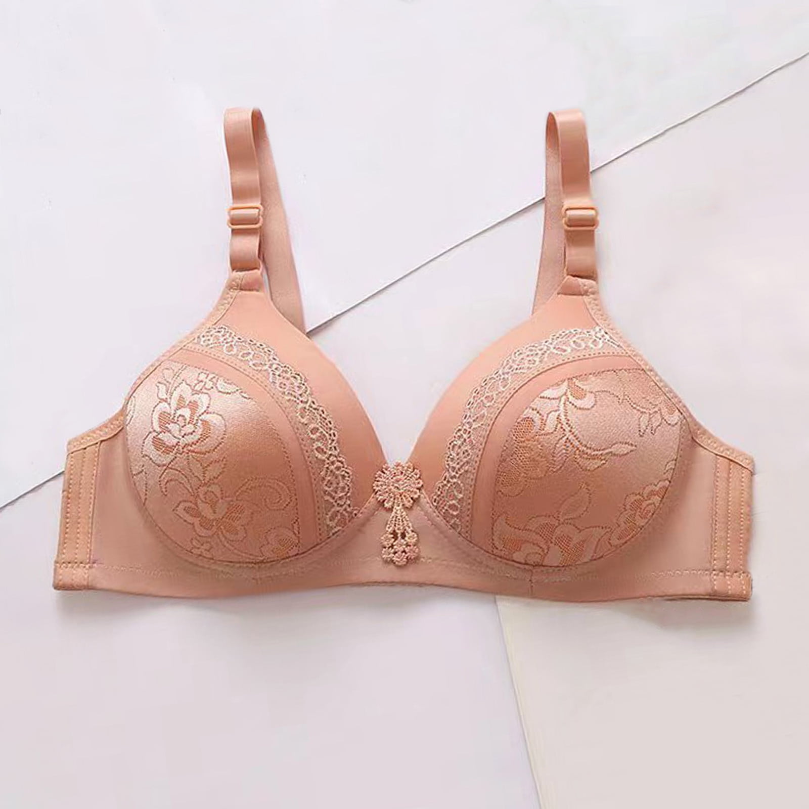 Comfortable Bras for Women Full Coverage Sexy Ladies Bra Without Steel  Rings Medium Cup Large Size Breathable Gathered Underwear Daily Bra Without