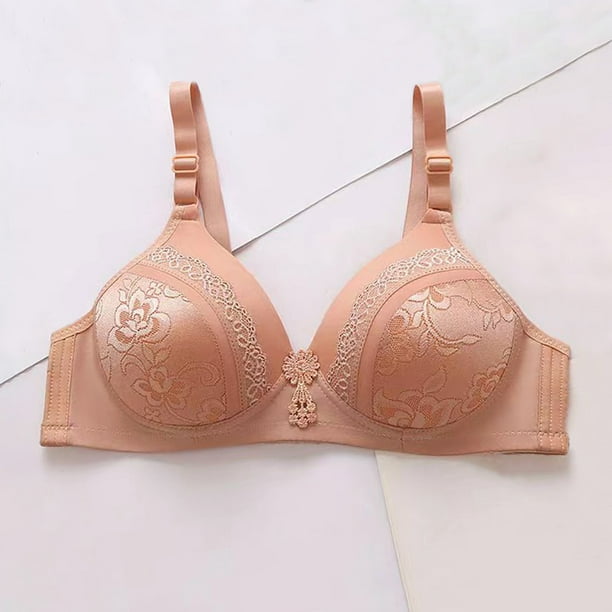 EQWLJWE Woman Sexy Ladies Bra Without Steel Rings Medium Cup Large