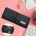 thumbnail image 6 of Travel Small Cable Organizer Bag Waterproof Storage Bag Electronic Accessories Carry Case for Hard Drives, Card, Phone, Cable Black, 6 of 8