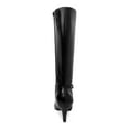 thumbnail image 2 of KAREN SCOTT Womens Black Goring Wide Calf Comfort Hanna Round Toe Stiletto Zip-Up Dress Boots 6.5 M WC, 2 of 4