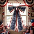 thumbnail image 3 of Oversized Fabric Bow Hanging Ornaments in Patriotic Hues, Eye-Catching Party Decor Pendants for 4Th Of July, Indoor Entryways, Venue Setup and Independence Day Festive Scene Arrangement,, 3 of 6