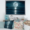 thumbnail image 3 of Designart 'Super Full Moon Over The Sea I' Modern Framed Art Print, 3 of 4