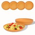 thumbnail image 1 of AMERTEER [Unbreakable Plate Set] 4pcs Bright-colored & Unbreakable 20cm (7.8-inch) Round Plate Set | Lightweight  Reusable  Durable  Microwave/Refrigerator/Dishwasher Safe - Suitable for, 1 of 5