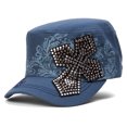 thumbnail image 2 of Gorra Top Headwear con cuentas Cadet Cross Cap Azul Pizarra CHL Sombrero de cadete, 2 of 2