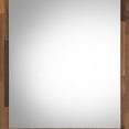 thumbnail image 3 of 32 Inch Wall Mirror Rectangular Portrait Plank Wood Frame Walnut Brown - Saltoro Sherpi, 3 of 6