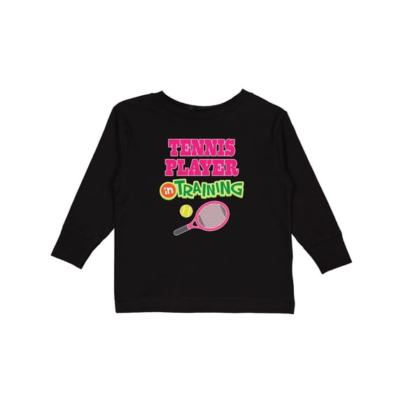 Inktastic Future Tennis Player in Training Girls Long Sleeve Toddler T-Shirt