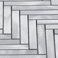 thumbnail image 4 of Sample - Aluminum Metallic Metal Herringbone Mosaic Tile Kitchen Fireplace Backsplash, 4 of 6