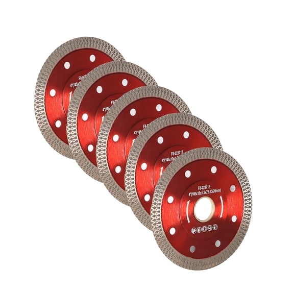 ALL-CARB 5Pcs Cutting Disc Wheels 4 Inch Super Thin Dry Wet Diamond Porcelain Saw Blades Fit for Marble Cutting