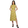 thumbnail image 2 of Moomaya Womens Sleeveless Lapel Collar Dress With Pockets Printed Summer Wear, 2 of 5