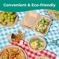 thumbnail image 6 of 100 Pack 9x6 Inch Compostable Bagasse Take Out Food Containers with Lids, 6 of 7