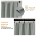 thumbnail image 5 of Chyhomenyc Silver Grey Blackout Curtains 78 Inches Long, Thermal Insulated Noise Reducing Solid Soft Privacy Rod Pocket Window Curtains for Living Room Bedroom, Each 40Wx78L Inch, 2 Panels, 5 of 8