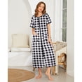 thumbnail image 2 of Ekouaer Women Robes Zipper Front Short Sleeve Full Length Housecoat with Pockets Loungewear, 2 of 6