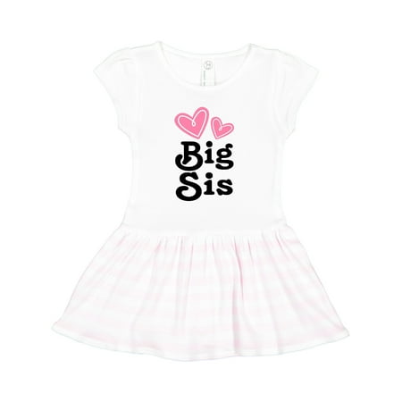 

Inktastic Love Hearts Big Sis Gift Toddler Girl Dress