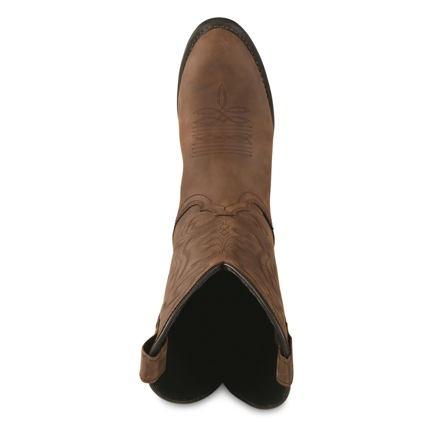 Guide Gear Distressed Brown Genuine Leather Western Cowboy Boots Shoes 13b1751a-2577-4e5e-8988-  main image 3