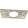thumbnail image 2 of 24"W x 12"H x 8 7/8"ID x 3/8"T Hoover Wood Fretwork Pierced Ceiling Medallion, Birch, 2 of 3
