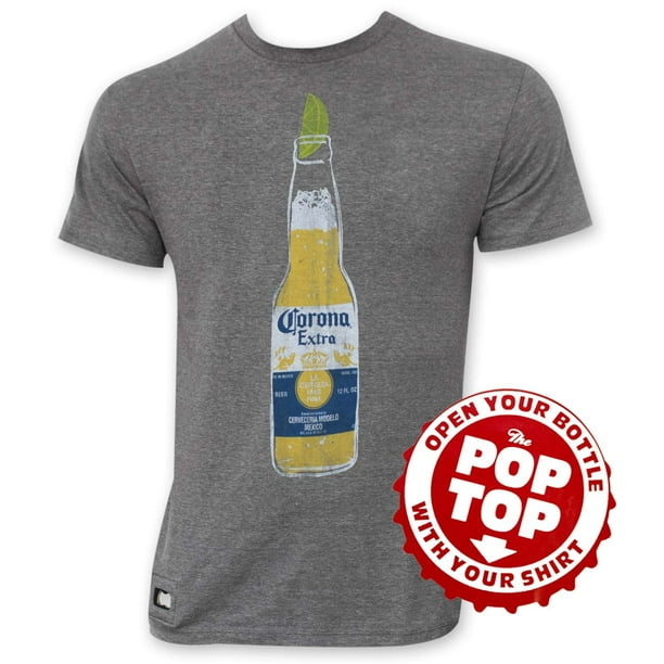 Corona Extra Corona Extra Men's Grey Pop Top Bottle Opener Bottle T