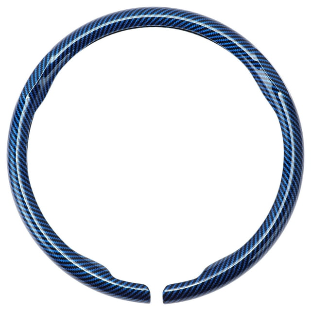 Funda de volante Unique Bargains Protector de volante para coche 14.96" Patrón de fibra de carbono azul 1 pieza