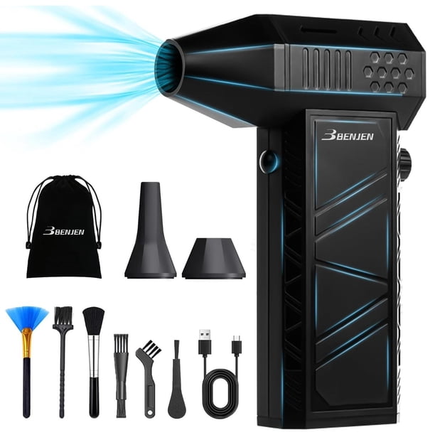 Soplador de Aire Comprimido BENJEN Eléctrico 150000 RPM Velocidad Ajustable Turbo Inalámbrico para L