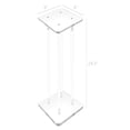 thumbnail image 5 of 6 X 6 X 24" 1" Rods Clear Riser Acrylic Transparent Plexiglass Pedestal Table Display Podium Glorifier Riser Stand Centerpiece Flower Sculputure Merchandise Lamp Book Stand 2X10136-6X6"+4X10135-24", 5 of 5