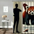 thumbnail image 2 of Orinice Red Panda Bathroom Decor Set - Colorful Luxury Polyester Fabric Shower Curtain with Hooks for Home Decoration 69x72, 2 of 7