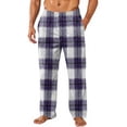 thumbnail image 2 of GrmtClth Men's Fuzzy Plush Pajama Pants Casual Flannel Fleece Soft Comfy Plaid Sleep Pant Winter Fall Thermal Fuzzy Pj Bottoms with Pockets Dark Gray XXXL, 2 of 6