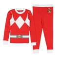 thumbnail image 2 of Power Rangers Toddler Kids' Mighty Morphin Ranger Character Tight Fit Long Sleeve and Pant Pajama Set Sleepwear, 2 of 6