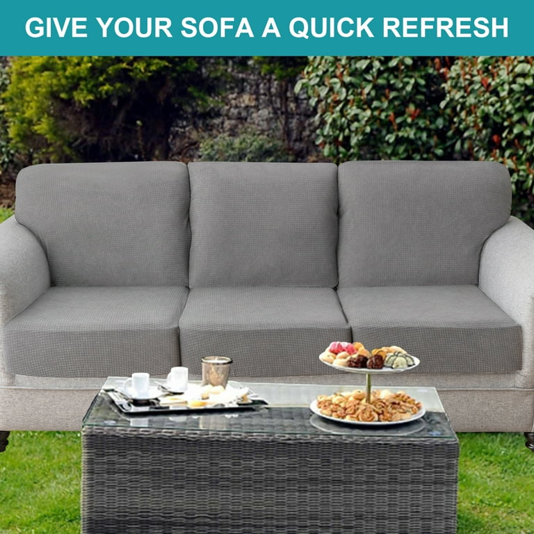 TOPCHANCES 100% Waterproof Outdoor Patio Cushion Covers for