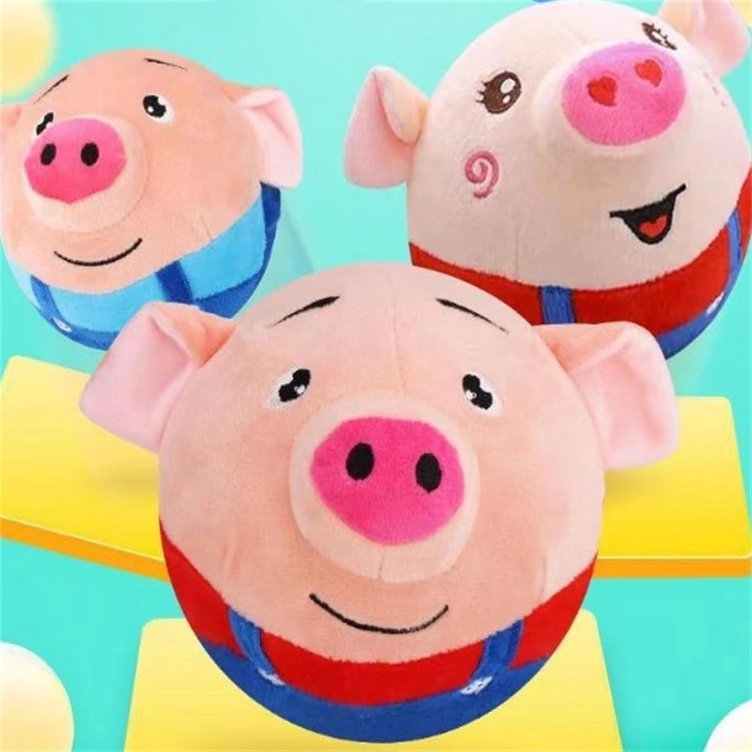 The Dog Charmer - Dog Charmer Interactive Piggy Toy, Bouncing Piggy Dog Toy, Active Moving Pet Plush Toy, Shake Bounce Boredom Talking Toys, Rechargeable Pet Bouncing Balls Toy