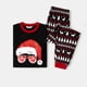 thumbnail image 3 of Conjuntos de pijamas rojos de manga larga con estampado de renos y gorros de Papá Noel a juego para toda la familia (resistentes al fuego), 3 of 5