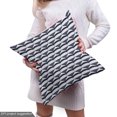 thumbnail image 5 of Traditional Upholstery Fabric by the Yard, Chinese Geometry Motif with Curved Forms Stripes Far Eastern Abstract, Decorative Fabric for DIY and Home Accents, Dark Indigo White by Ambesonne, 5 of 5
